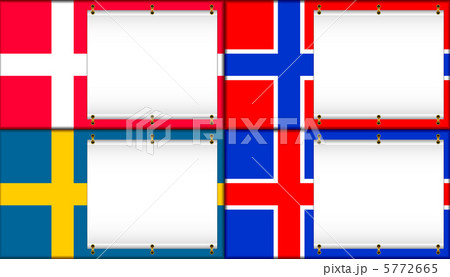 デンマーク ノルウェー スウェーデン アイスランド のイラスト素材