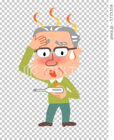 An elderly man with fever 5775359