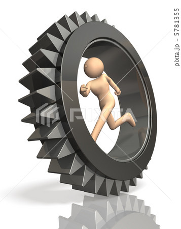 長時間労働を表す3dcgイラストのイラスト素材