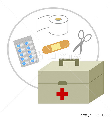 救急箱と中身のイラスト素材 5781555 Pixta