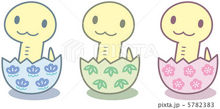 赤ちゃんヘビのイラスト素材 573