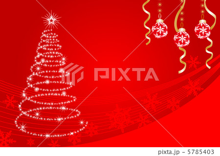 光のクリスマスツリー/螺旋/赤 5785403