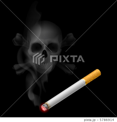 Cigarette and Skull shaped smoke Cigarette and Skull shaped smoke 5786914