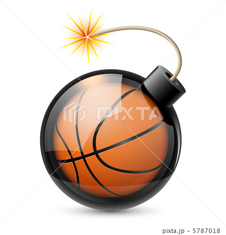 Abstract basketball shaped like a bomb 5787018
