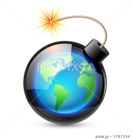 Abstract land shaped like a bomb 5787334