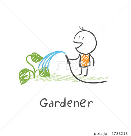 Gardener watering plants 5788218