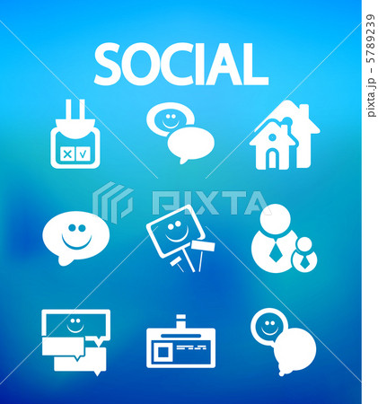 Social internet vector icons Social internet vector icons 5789239