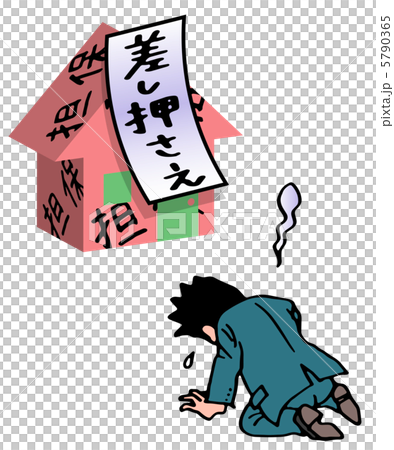 家を失い泣く男性 5790365