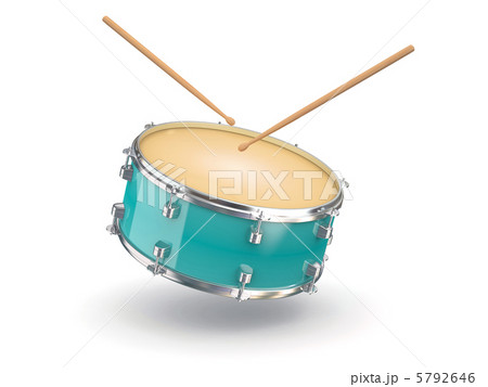 Drum and drumsticks. 3d 5792646