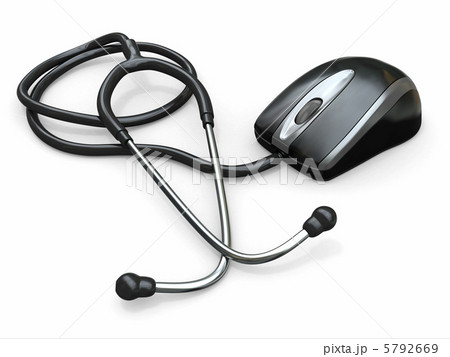Stethscope and computer mouse. Medical Technologies. 5792669