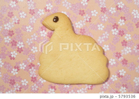 年賀状イメージ （ヘビの形のクッキー）  5793536