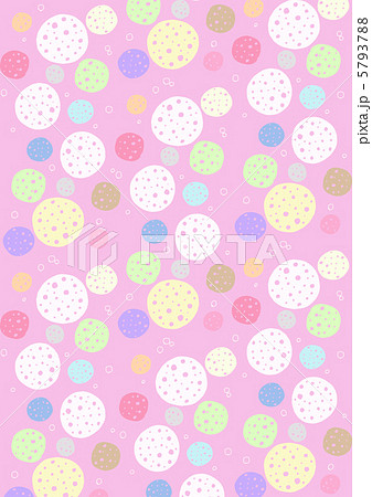 ぷくぷく泡の水玉もようのイラスト素材