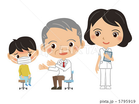 診察中の医者と子供 5795919