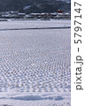 雪の積もる田んぼ 5797147
