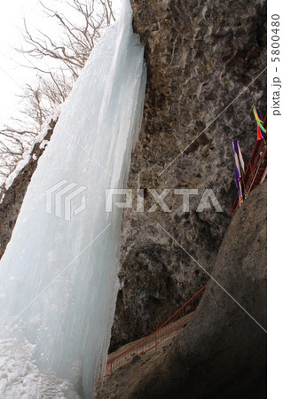 西目屋村　乳穂ヶ滝の氷柱 5800480