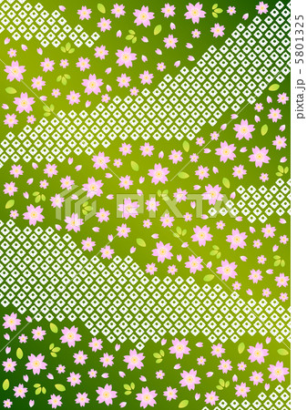 桜と鹿の子しぼりの背景模様 桜と鹿の子しぼりの背景模様 5801325