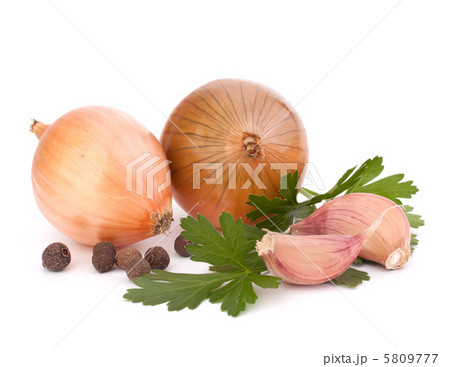 Onion and garlic clove Onion and garlic clove 5809777