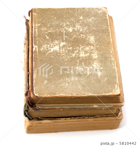 tattered book stack isolated on white background 5810442