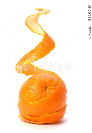 Orange with double skin layer isolated on white background. Safe 5810540