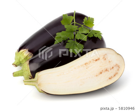 eggplant or aubergine and parsley leaf 5810946