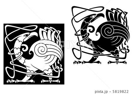 Angry bird in celtic style Angry bird in celtic style 5819822