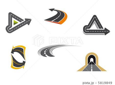 Road and highway symbols Road and highway symbols 5819849