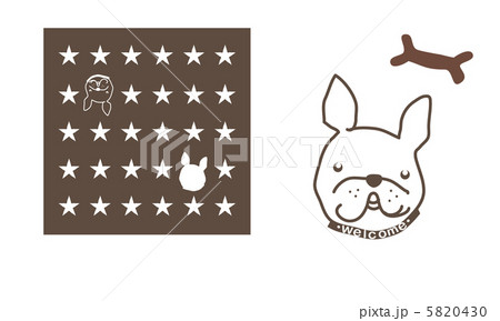 看板犬 フレンチブルドックのイラスト素材 看板犬 フレンチブルドックのイラスト素材