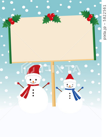 ゆきだるま メッセージボードのイラスト素材 [5822561] - PIXTA