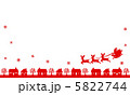 クリスマス赤シルエット町 5822744