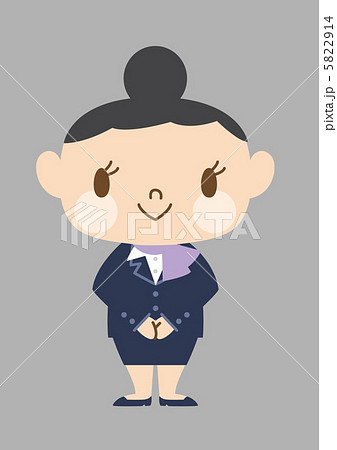 ステキなキャビンアテンダントのイラスト素材