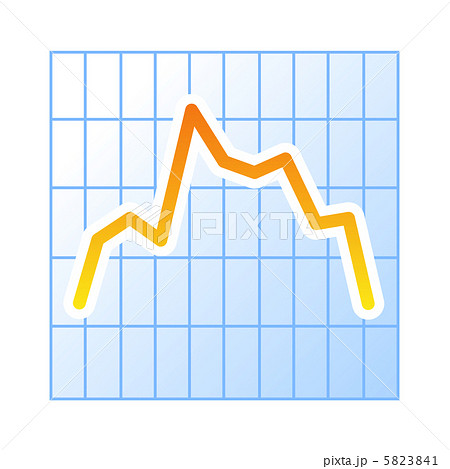 折れ線グラフのイラスト素材