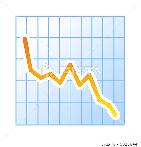 折れ線グラフのイラスト素材