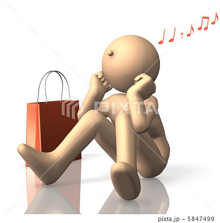 未来を夢見る人物を表す3DCGイラスト 5847499