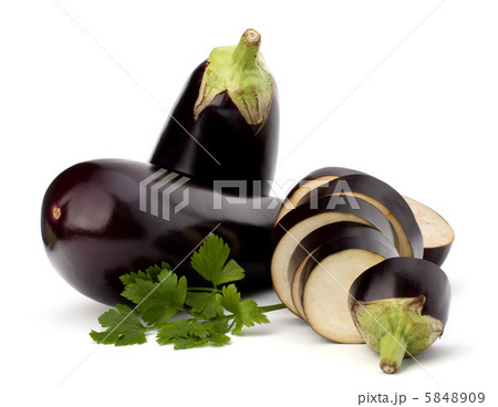 eggplant or aubergine and parsley leaf 5848909
