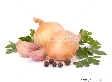 Onion and garlic clove 5849669