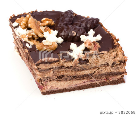 Slice of chocolate cream cake Slice of chocolate cream cake 5852069