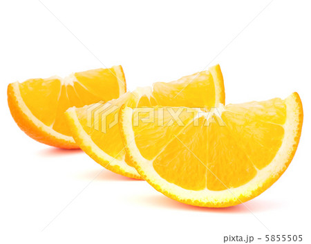Three orange fruit segments or cantles Three orange fruit segments or cantles 5855505