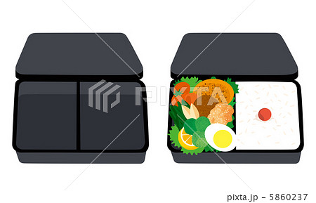 弁当 黒のイラスト素材