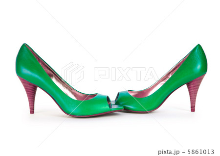 Green Female shoes in fashion concept Green Female shoes in fashion concept 5861013