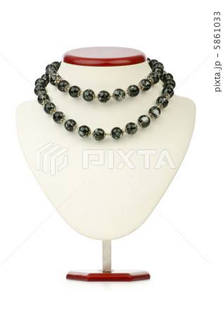 Necklace isolated on the white Necklace isolated on the white 5861033