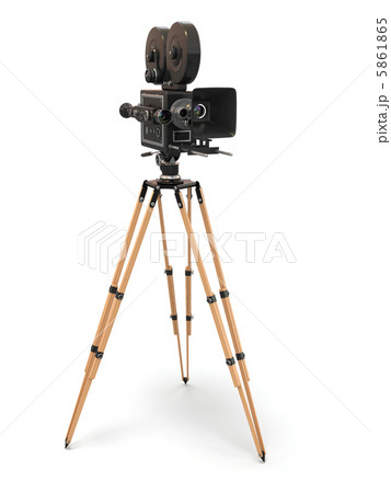 Vintage movie camera. 3d 5861865
