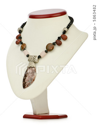 Necklace isolated on the white 5863482