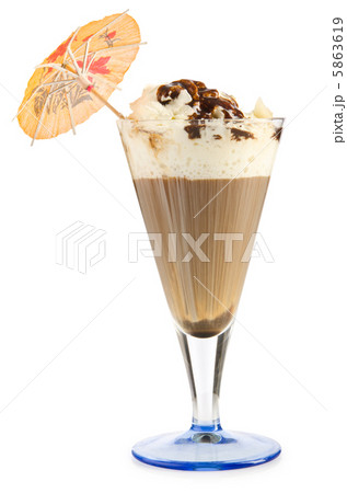 Chocolate cocktail isolated on the white 5863619