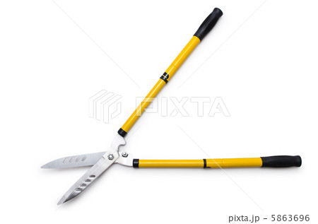 Garden scissors isolated on white 5863696