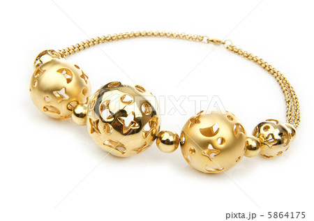 Nice necklase isolated on the white Nice necklase isolated on the white 5864175