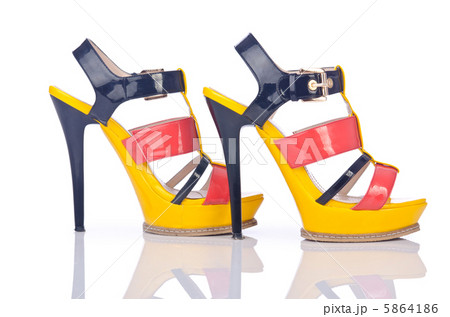 Shoes in fashion concept on white 5864186