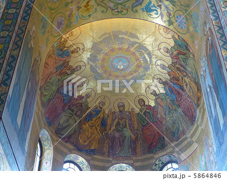 血の上の救世主教会内部(ロシア：サンクトペテルブルク) 5864846
