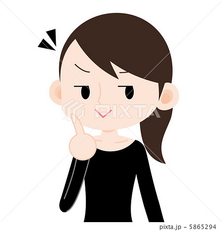 女性 上半身 悪巧み 5865294