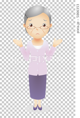 老年女性イラスト 5866353