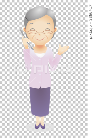 老年女性イラスト 5866417